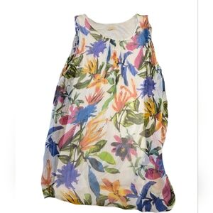 Ombre by Mark & James 100% Silk Floral Dress – Tropical Print Sleeveless Shift